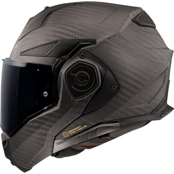 LS2 FF901 Advant X Carbon Modular (Flip Front) Crash Helmet Matt Carbon
