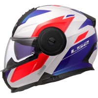 LS2 FF902 Scope-2  Modular (Flip Front) Crash Helmet Duriya Red, White & Blue