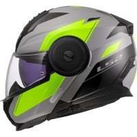 LS2 FF902 Scope-2  Modular (Flip Front) Crash Helmet Duriya Grey & Yellow