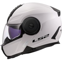 LS2 FF902 Scope-2  Modular (Flip Front) Crash Helmet Gloss White
