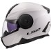 LS2 FF901 Advant X Modular (Flip Front) Crash Helmet in Solid Gloss White