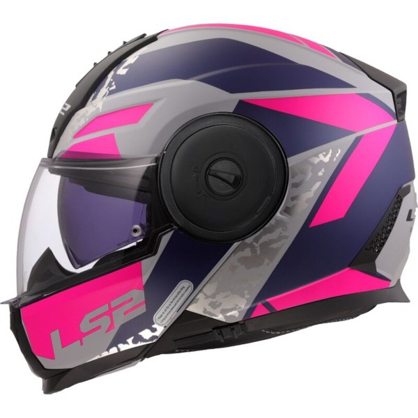 LS2 FF902 Scope-2  Modular (Flip Front) Crash Helmet Oxyd Matt Pink