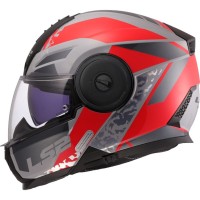 LS2 FF902 Scope-2  Modular (Flip Front) Crash Helmet Oxyd Matt Red