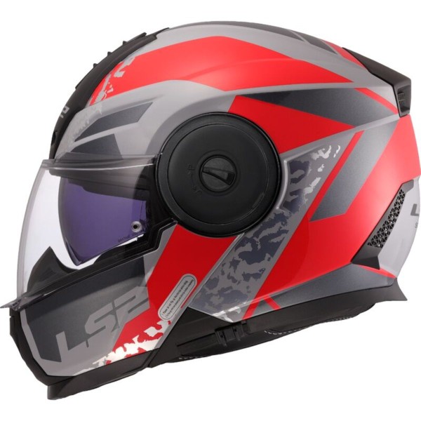 LS2 FF902 Scope-2  Modular (Flip Front) Crash Helmet Oxyd Matt Red