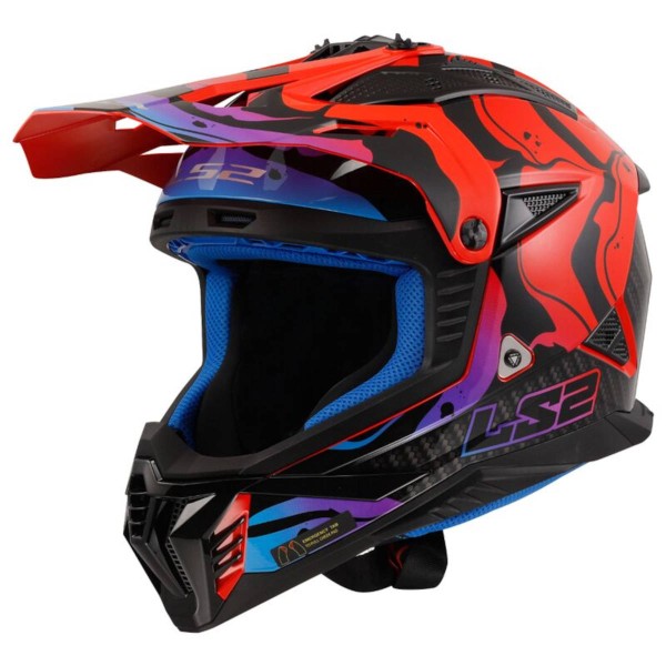 LS2 MX708 Fast-2 Off Road Crash Helmet Duck Wash Red