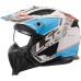 LS2 OF606 Drifter Open Face Helmet, Devor Matt Black, Blue & White