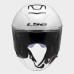 LS2 OF618 Verso 2 Open Face Helmet, Gloss White