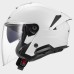 LS2 OF618 Verso 2 Open Face Helmet, Gloss White