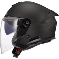 LS2 OF618 Verso 2 Open Face Helmet, Matt Black