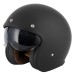 VCAN H589 Matt Black  Open Face Classic Crash Helmet