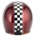 VCAN H589 Classic Victory Gloss Burgundy Open Face Classic Crash Helmet