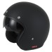 VCAN v537 Matt Black  Open Face Classic Crash Helmet