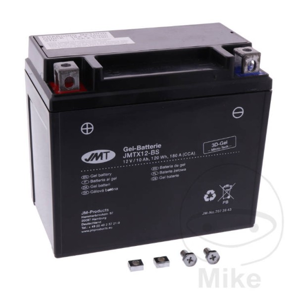 JMT 12v 10Ah Gel Battery YTX12-BS-GEL