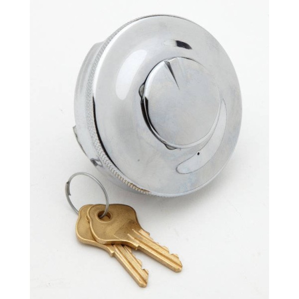 Classic British Locking Chrome Plated Fuel Filler Cap 2.5 inch