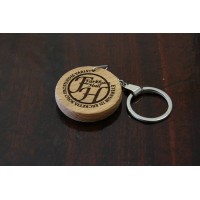 The Farkham Hall Keyring with Engraved Wooden Fob