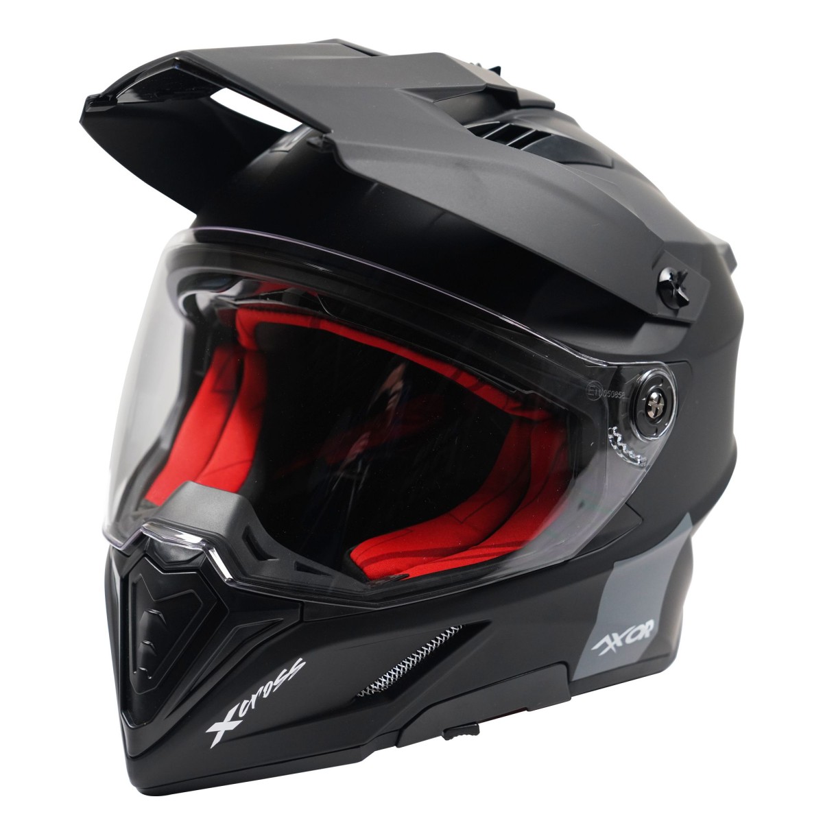 Axor XCross Adventure Full Face Motorcycle Helmet in Matt Black