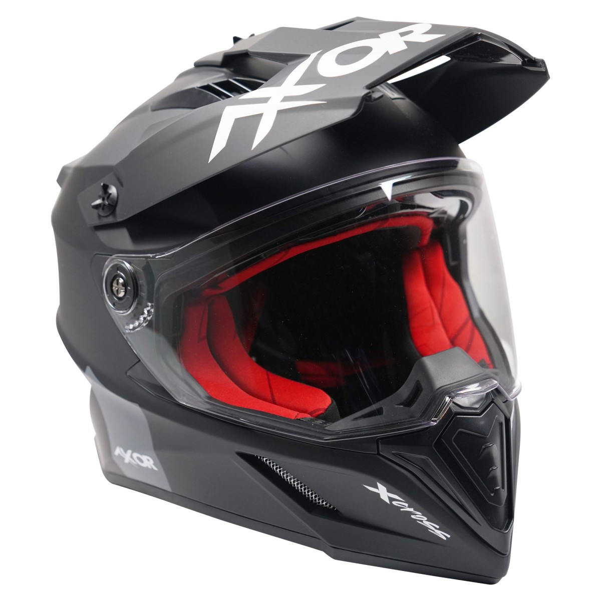 Axor XCross Adventure Full Face Motorcycle Helmet in Matt Black