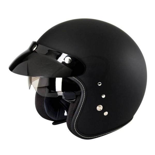 Ducchinni D501 Open Face Crash Helmet in Matt Black - XS Ducchinni D501 Open Face Crash Helmet in Matt Black - XS