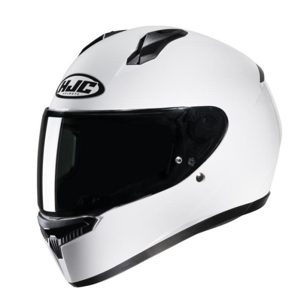 HJC C10 Full Face Helmet Plain Gloss White HJC C10 Full Face Helmet Plain Gloss White