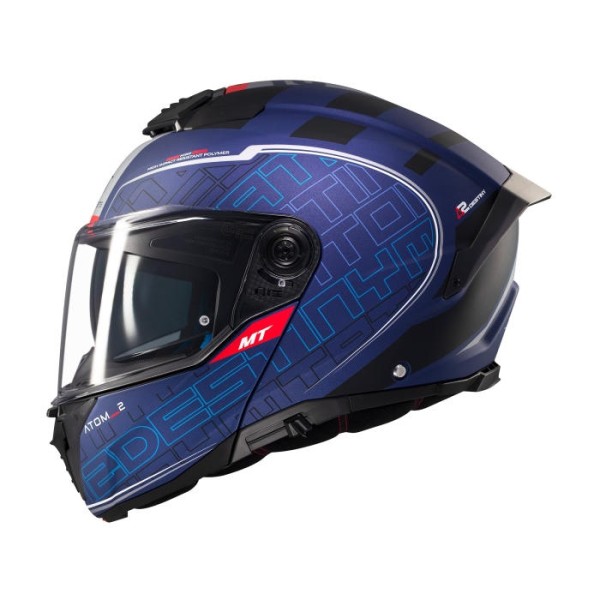 MT Atom 2 Modular Helmet Destiny Blue MT Atom 2 Modular Helmet Destiny Blue