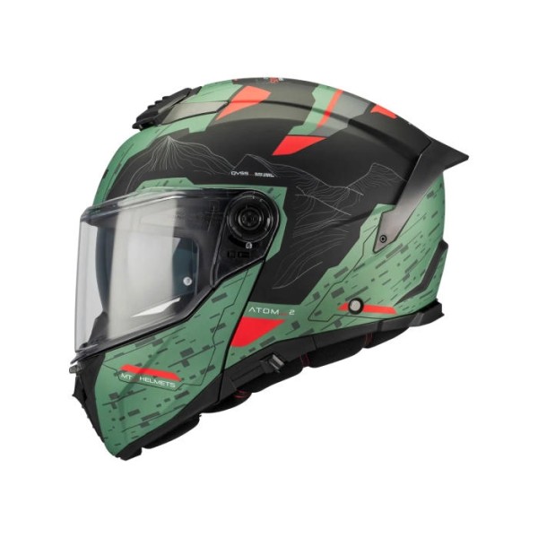 MT Atom 2 Modular Helmet SV Highlands Green MT Atom 2 Modular Helmet SV Highlands Green
