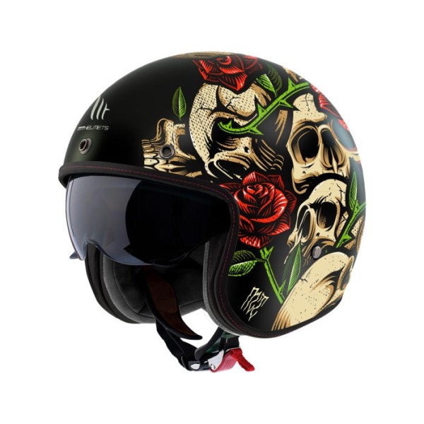 MT Le Mans 2 Open Face Helmet Breakout Black & Red MT Le Mans 2 Open Face Helmet Breakout Black & Red