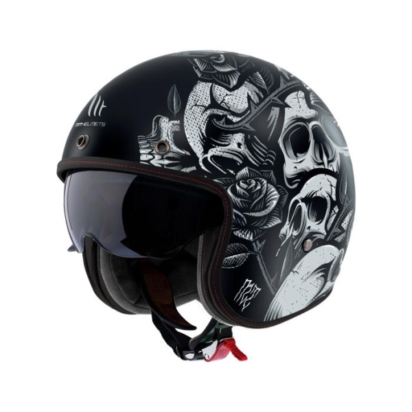 MT Le Mans 2 Open Face Helmet Breakout Black & Grey MT Le Mans 2 Open Face Helmet Breakout Black & Grey