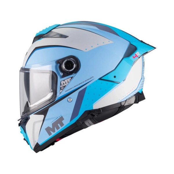 MT Thunder 4 Full Face Helmet Wind Tunnel Blue MT Thunder 4 Full Face Helmet Wind Tunnel Blue