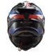 LS2MX701 Explorer Carbon Adventure Bike Crash Helmet, Frontier Black & Blue