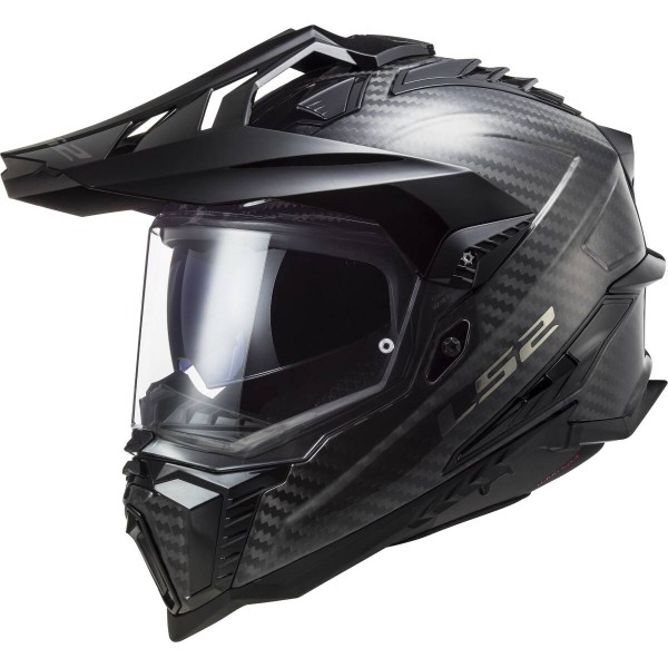 LS2MX701 Explorer Carbon Adventure Bike Crash Helmet Plain Carbon
