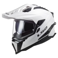 LS2MX701 Explorer Adventure Bike Crash Helmet Solid Gloss White