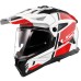 LS2MX702 Pioneer Adventure Bike Crash Helmet Hill Gloss White & Red