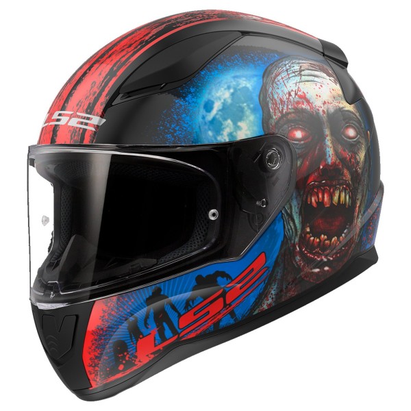 LS2 FF353 Rapid II Full Face Crash Helmet, Zombie Black