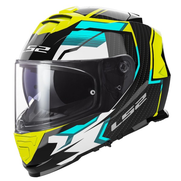 LS2 FF800 Storm II Full Face Crash Helmet, Tracker HI-Vis Yellow