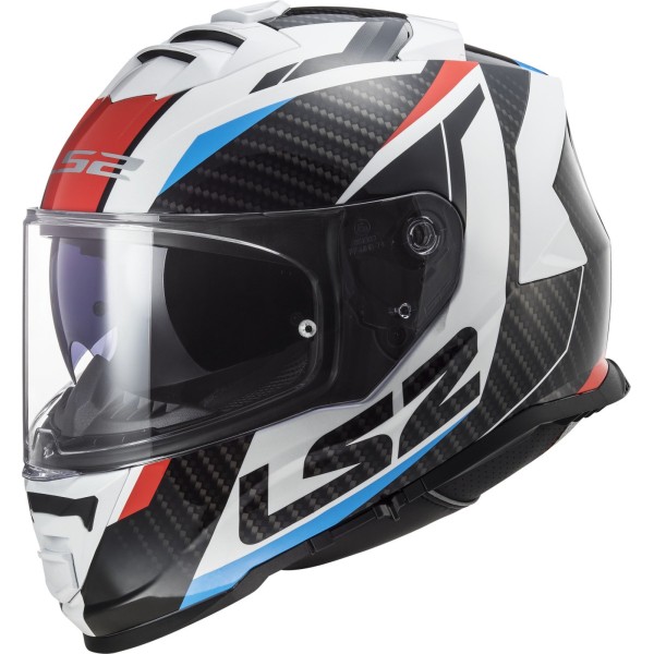 LS2 FF800 Storm II Full Face Crash Helmet, Racer ni Red White & Blue