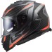 LS2 FF800 Storm II Full Face Crash Helmet, Racer in Matt Titanium & Fluorescent Orange