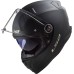 LS2 FF811 Vector II Full Face Crash Helmet, Solid Matt Black Featuring Pre-Installed 4X Intercom System