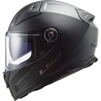 LS2 FF811 Vector II Full Face Crash Helmet, Solid Matt Black Featuring Pre-Installed 4X Intercom System