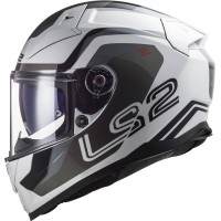 LS2 FF811 Vector II Full Face Crash Helmet, Metric, White, Titanium & Silver