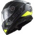 LS2 FF811 Vector II Full Face Crash Helmet, Splitter Matt Titanium & Hi-Vis Yellow