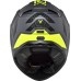 LS2 FF811 Vector II Full Face Crash Helmet, Splitter Matt Titanium & Hi-Vis Yellow