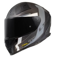 LS2 FF811 Vector II Carbon Full Face Crash Helmet Grid Grey Graphics