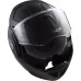 LS2 FF901 Advant X Modular (Flip Front) Crash Helmet in Solid Matt Black with Pre-Installed 4X Intercom