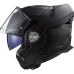 LS2 FF901 Advant X Modular (Flip Front) Crash Helmet in Solid Matt Black with Pre-Installed 4X Intercom