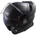 LS2 FF901 Advant X Modular (Flip Front) Crash Helmet in Solid Matt Black with Pre-Installed 4X Intercom