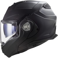 LS2 FF901 Advant X Modular (Flip Front) Crash Helmet in Solid Matt Black with Pre-Installed 4X Intercom