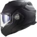 LS2 FF901 Advant X Modular (Flip Front) Crash Helmet in Solid Matt Black with Pre-Installed 4X Intercom