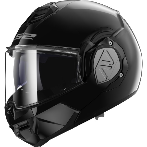 LS2 FF906 Advant Modular (Flip Front) Crash Helmet Solid Matt Black with Pre-Installed 4X Intercom System