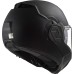 LS2 FF906 Advant Modular (Flip Front) Crash Helmet Solid Matt Black with Pre-Installed 4X Intercom System
