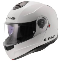 LS2 FF908 Strobe Modular (Flip Front) Crash Helmet Solid Gloss White